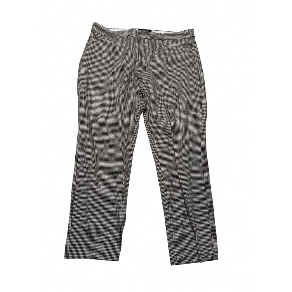 Banana Republic Women's Size 12 Sloan Ankle Pant Trouser Brown White Houndstooth